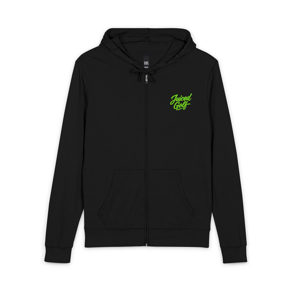 Juiced Golf Full-Zip Hoodie — Neon Golf Logo Zip-Up