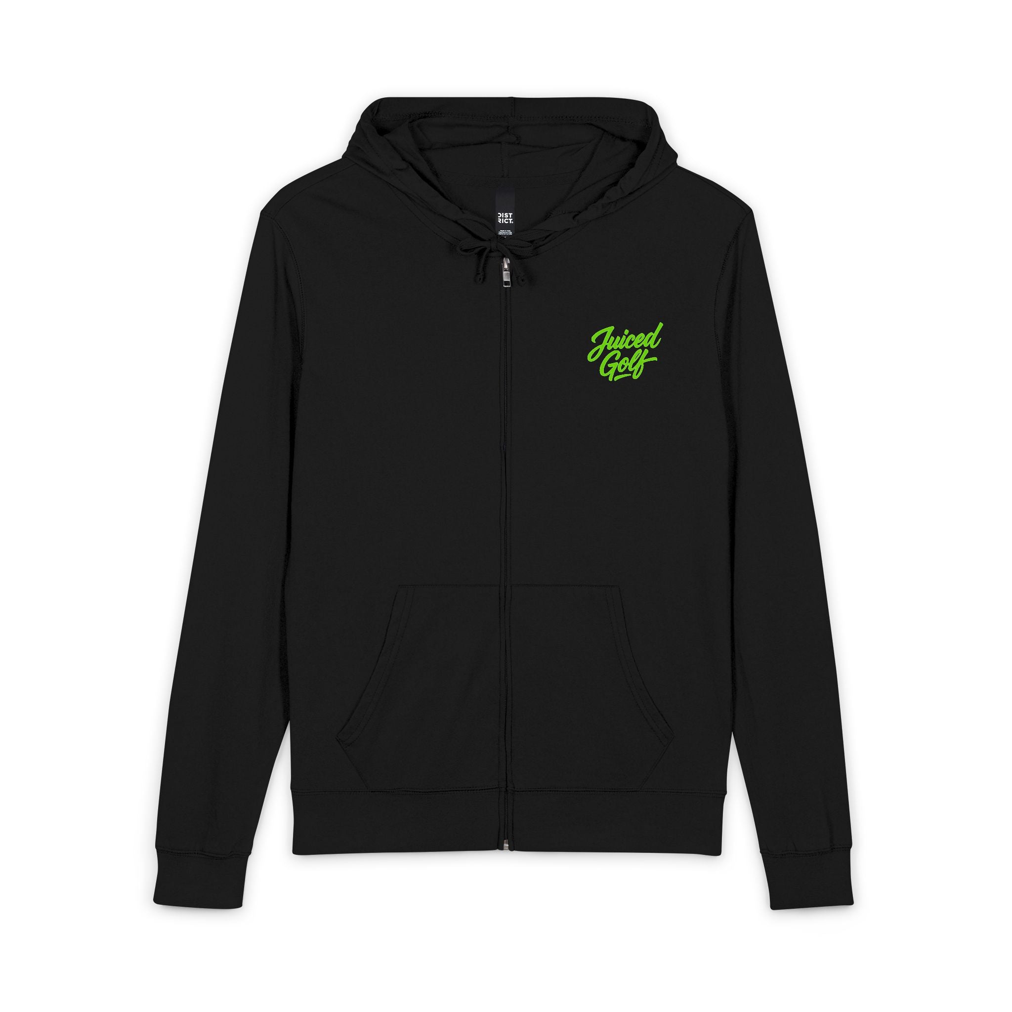 Juiced Golf Full-Zip Hoodie — Neon Golf Logo Zip-Up