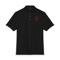 Juiced Golf Men's Stretch Polo — Red & Black Crest Performance Shirt