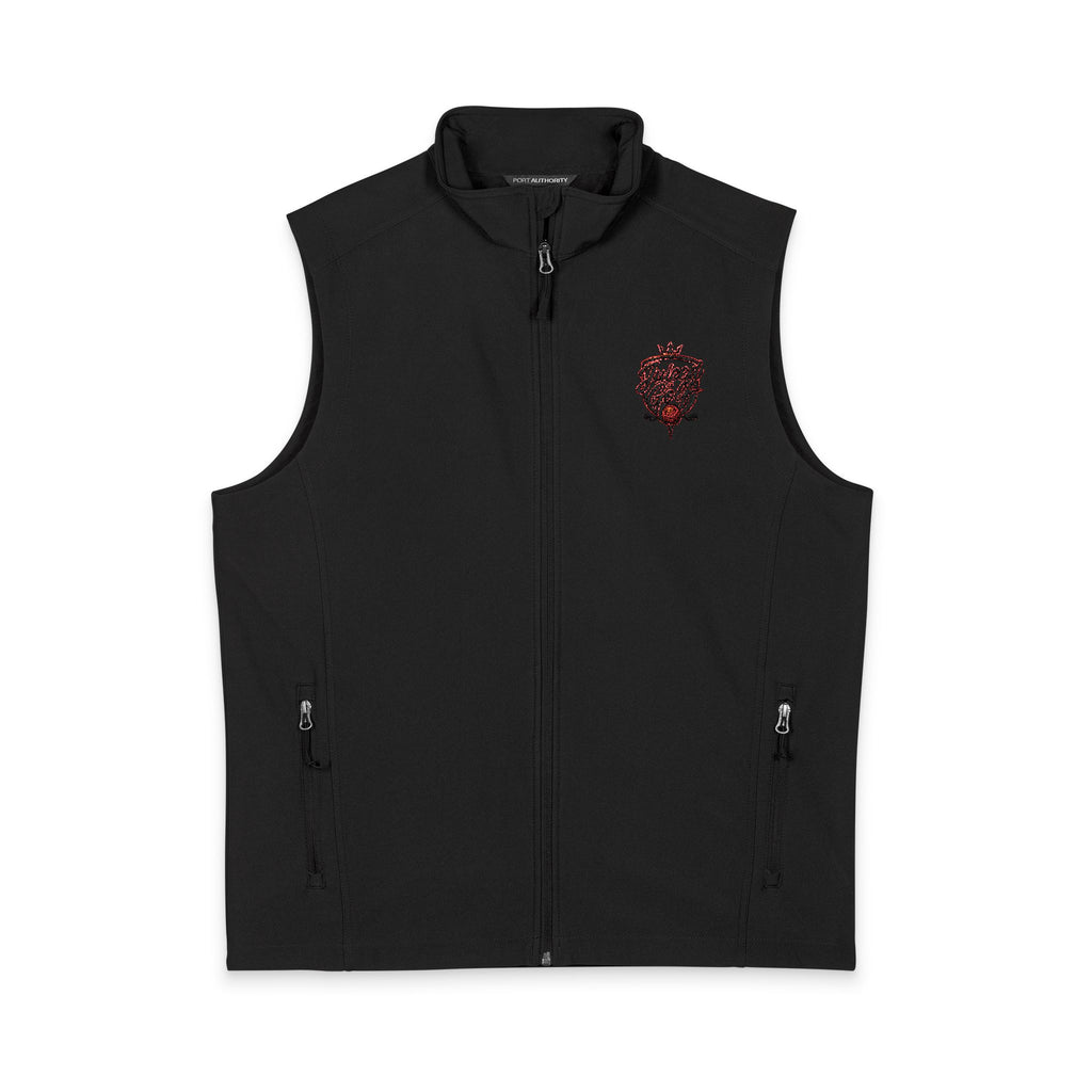 Juiced Golf Men's Vest — Red & Black Crest Soft Shell