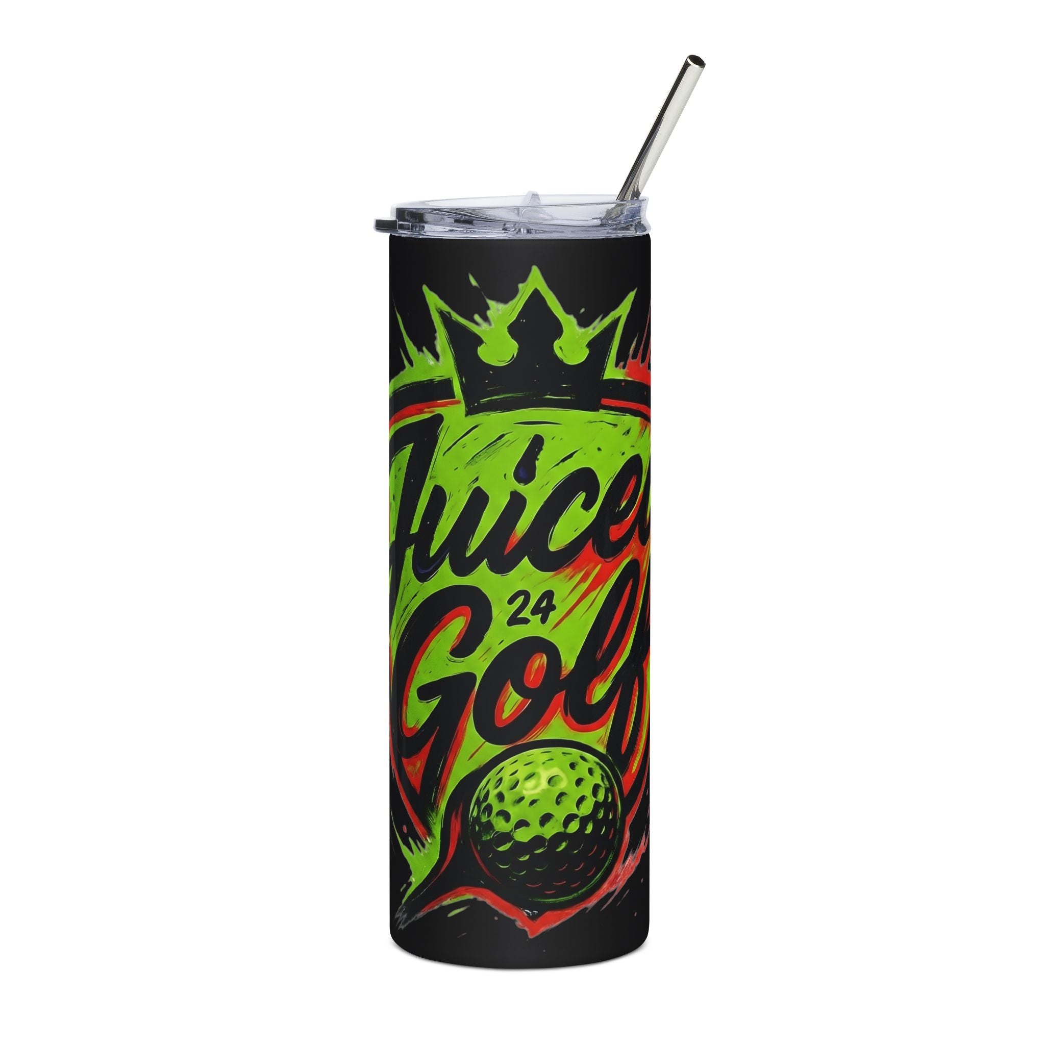 Juiced Golf 20oz Neon Crown Tumbler — Stainless Steel Insulated Golf Cup