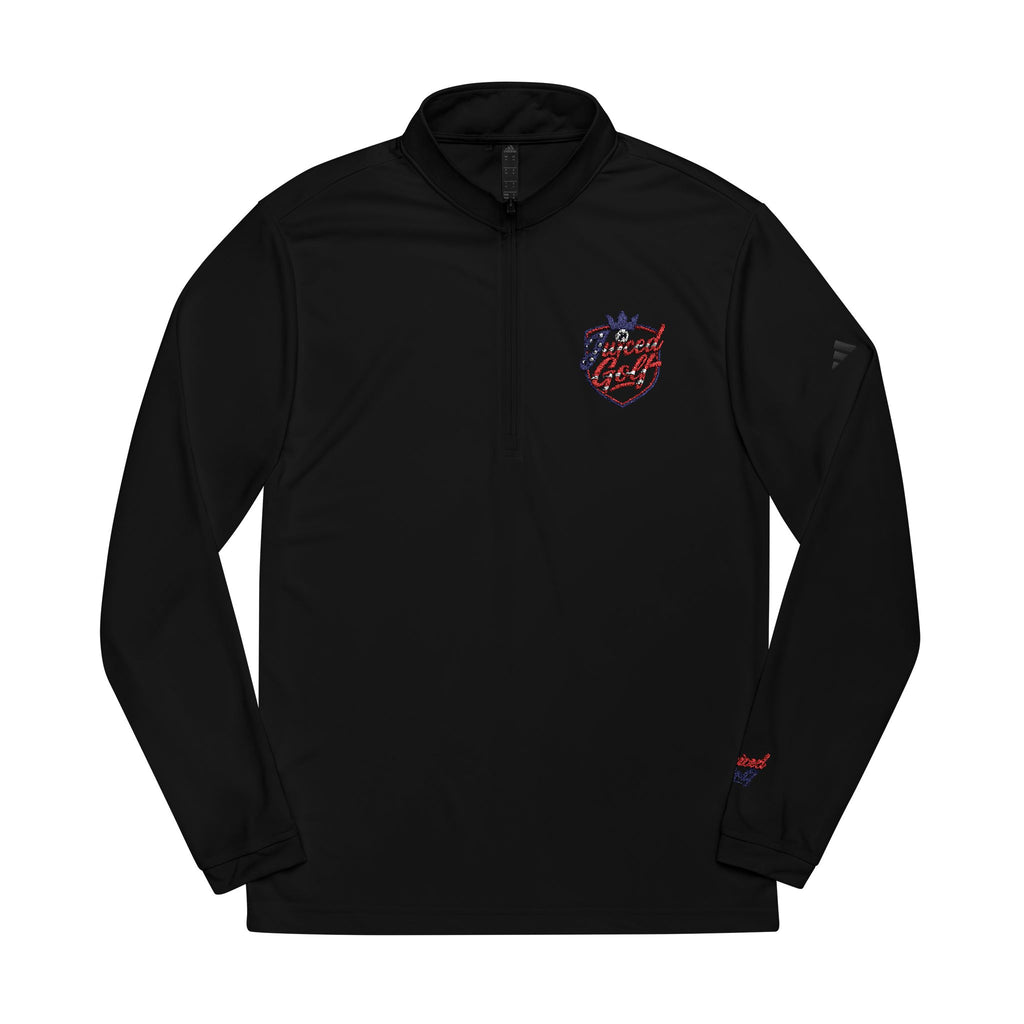 Juiced Golf Quarter-Zip Pullover — Embroidered Crest UPF 50+ Performance Top